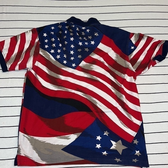 CT American Flag Red White and Blue Graphic Polo Shirt - Picture 2 of 11